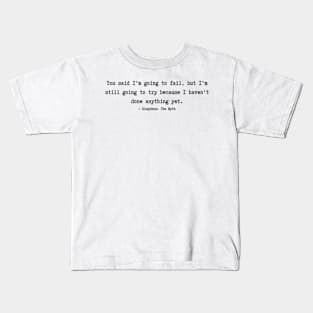 Sisyphus The Myth Quotes Kids T-Shirt